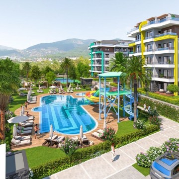 Alanya Oba 'da  1+1 Yeni Satılık Daire