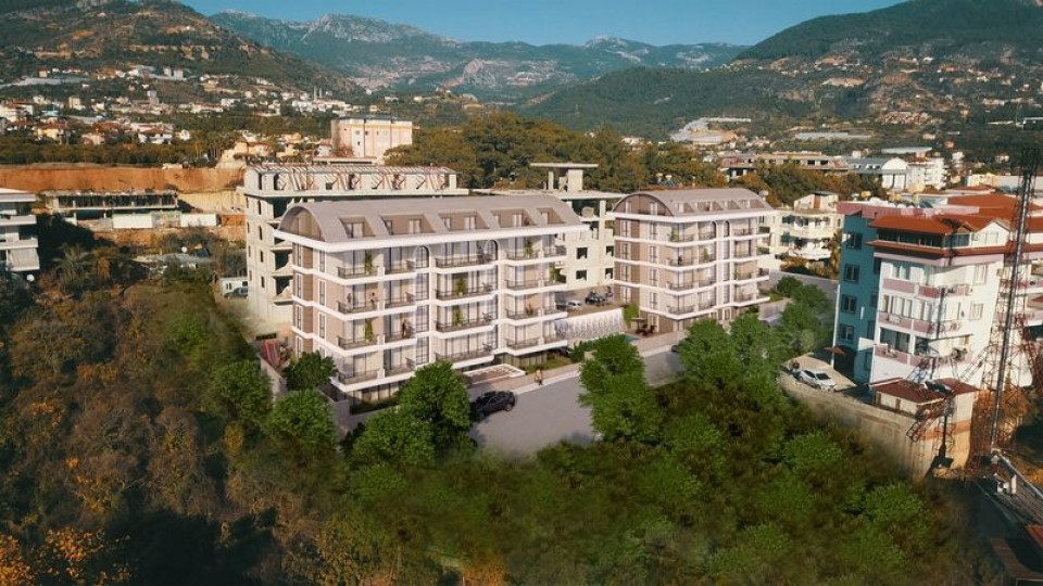 Alanya Serene Park Sitesin'de Satılık  Lüks 1+1 Daire