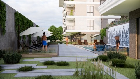 Alanya Serene Park Sitesin'de Satılık  Lüks 1+1 Daire