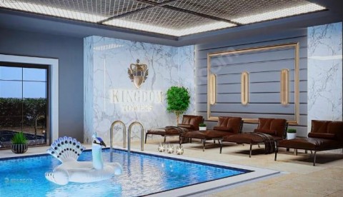 Alanya Kıngdom Towers  Sitesin'de Satılık  Lüks 1+1 Daire
