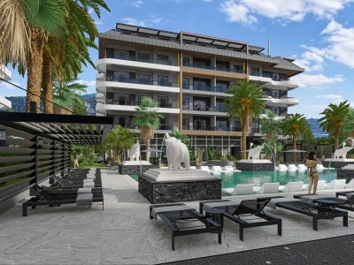 Alanya Elite 9  Yeni Lüks Satılık 1+1 Daire