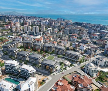 Alanya Square Sitesinde   Yeni Lüks Satılık 1+1 Daire