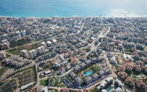 Alanya Square Sitesinde   Yeni Lüks Satılık 1+1 Daire