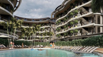 Alanya Oba Mah DOWNTOWN BEST HOME' DA Satılık  1+1 Daire